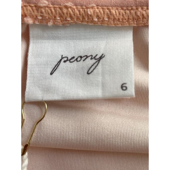 Peony Swim Bikini Bottom Staple Pant Textured Apricot Swimwear - Picture 7 of 8